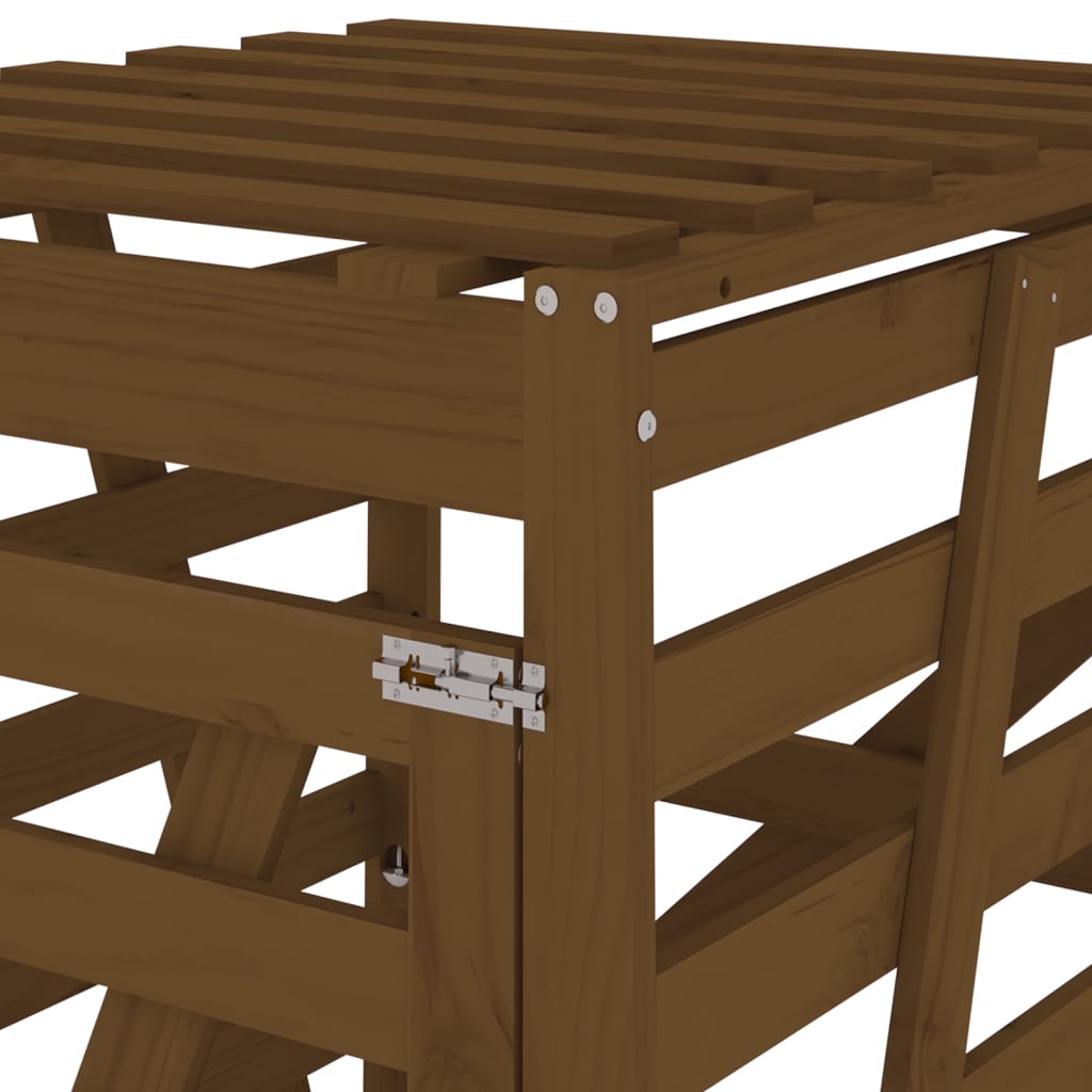 Containerberging 84x90x128,5 cm massief grenenhout honingbruin is nu te koop bij PeponiXL, paradijselijk wonen!