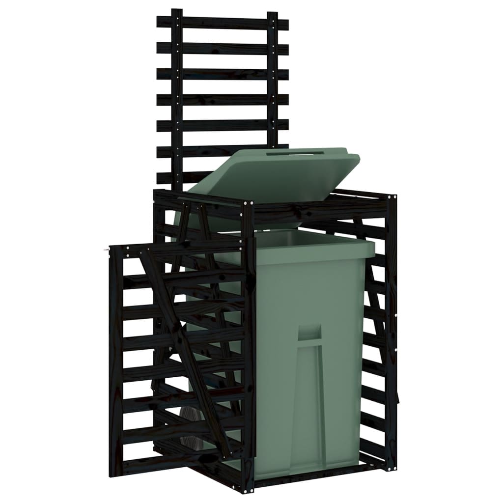 Containerberging 84x90x128,5 cm massief grenenhout zwart is nu te koop bij PeponiXL, paradijselijk wonen!