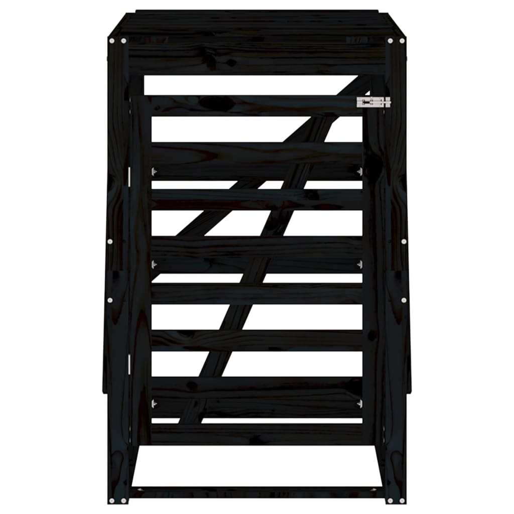 Containerberging 84x90x128,5 cm massief grenenhout zwart is nu te koop bij PeponiXL, paradijselijk wonen!