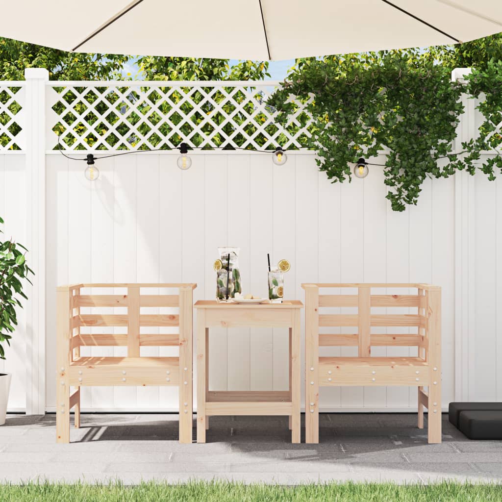 Tuinstoelen 2 st 61,5x53x71 cm massief grenenhout is nu te koop bij PeponiXL, paradijselijk wonen!