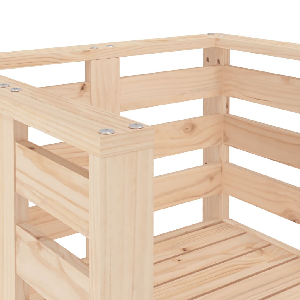 Tuinstoelen 2 st 61,5x53x71 cm massief grenenhout is nu te koop bij PeponiXL, paradijselijk wonen!