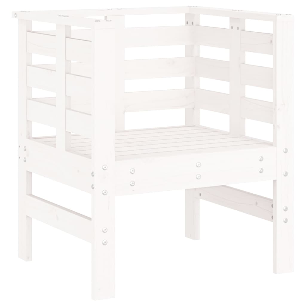 Tuinstoelen 2 st 61,5x53x71 cm massief grenenhout wit is nu te koop bij PeponiXL, paradijselijk wonen!