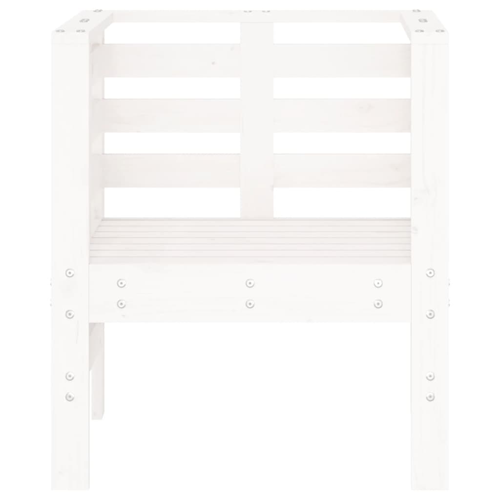 Tuinstoelen 2 st 61,5x53x71 cm massief grenenhout wit is nu te koop bij PeponiXL, paradijselijk wonen!