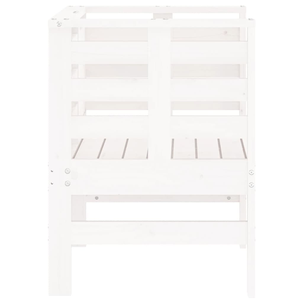 Tuinstoelen 2 st 61,5x53x71 cm massief grenenhout wit is nu te koop bij PeponiXL, paradijselijk wonen!