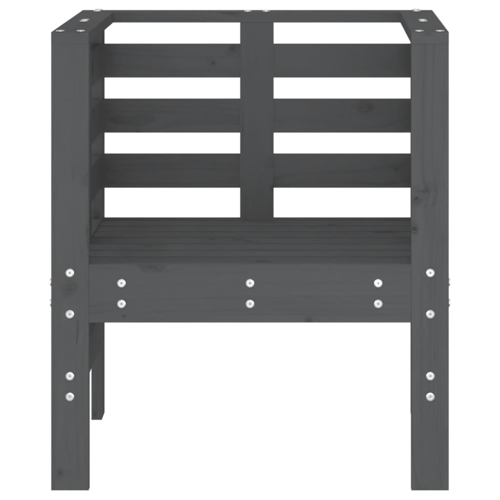 Tuinstoelen 2 st 61,5x53x71 cm massief grenenhout grijs is nu te koop bij PeponiXL, paradijselijk wonen!
