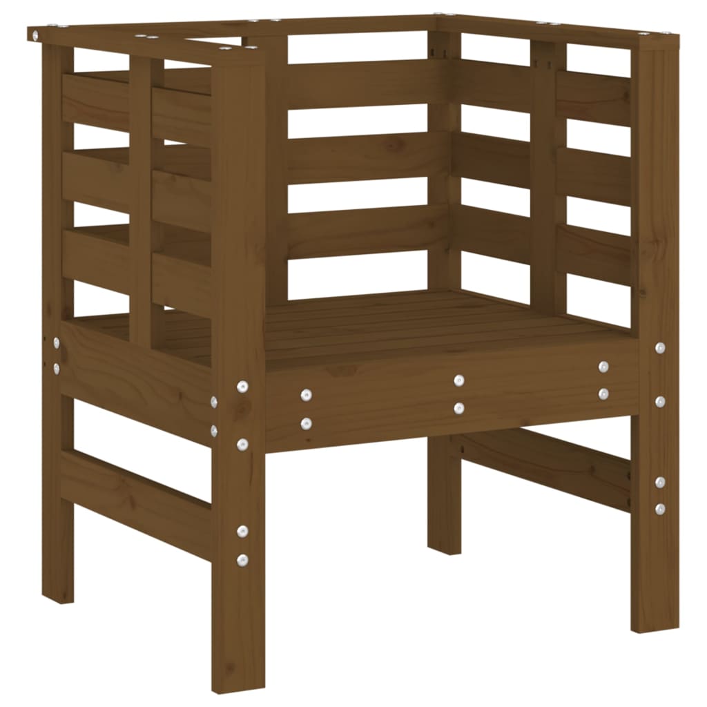 Tuinstoelen 2 st 61,5x53x71 cm massief grenenhout honingbruin is nu te koop bij PeponiXL, paradijselijk wonen!