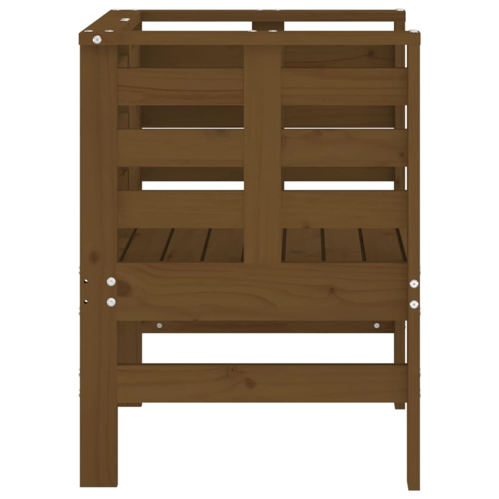Tuinstoelen 2 st 61,5x53x71 cm massief grenenhout honingbruin is nu te koop bij PeponiXL, paradijselijk wonen!
