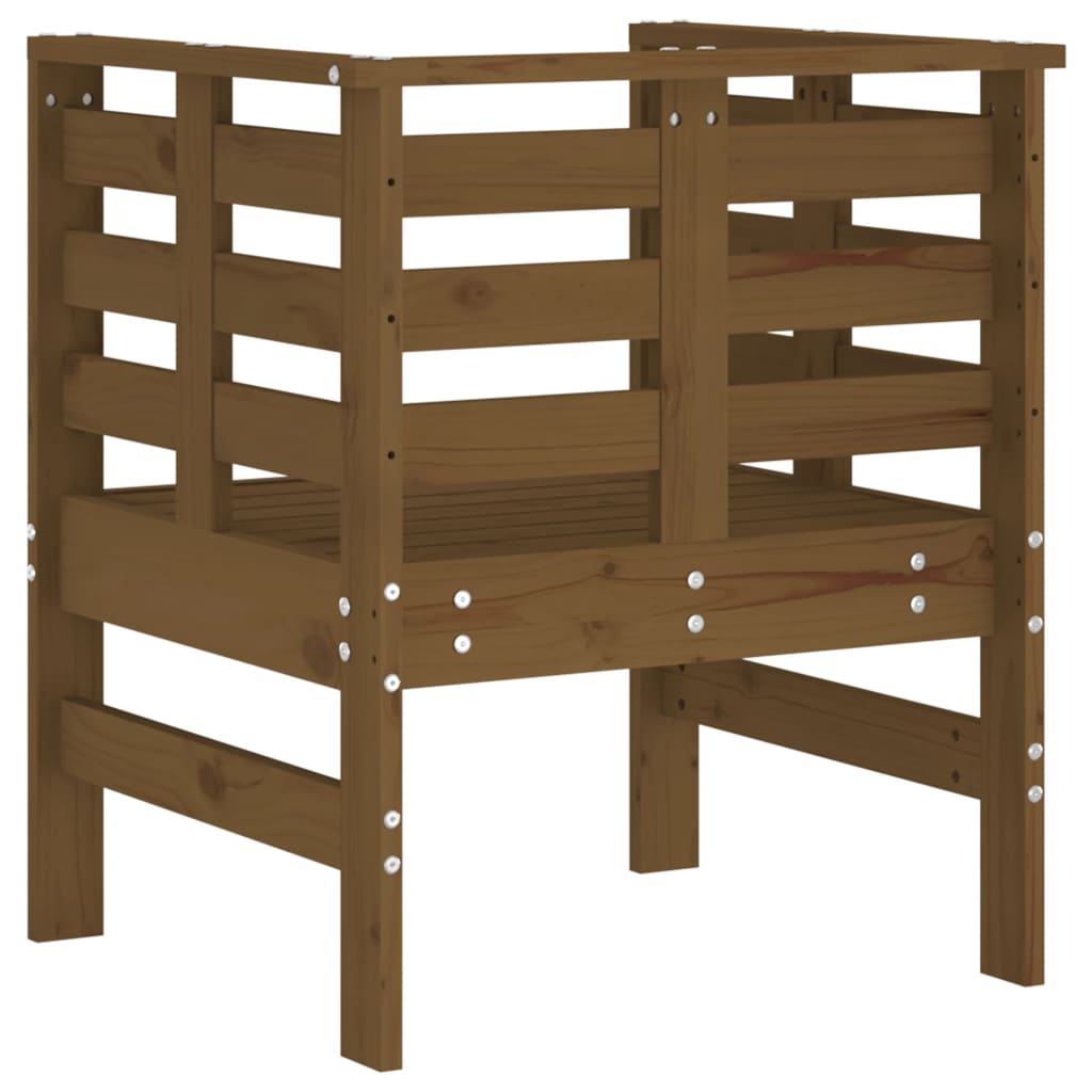 Tuinstoelen 2 st 61,5x53x71 cm massief grenenhout honingbruin is nu te koop bij PeponiXL, paradijselijk wonen!