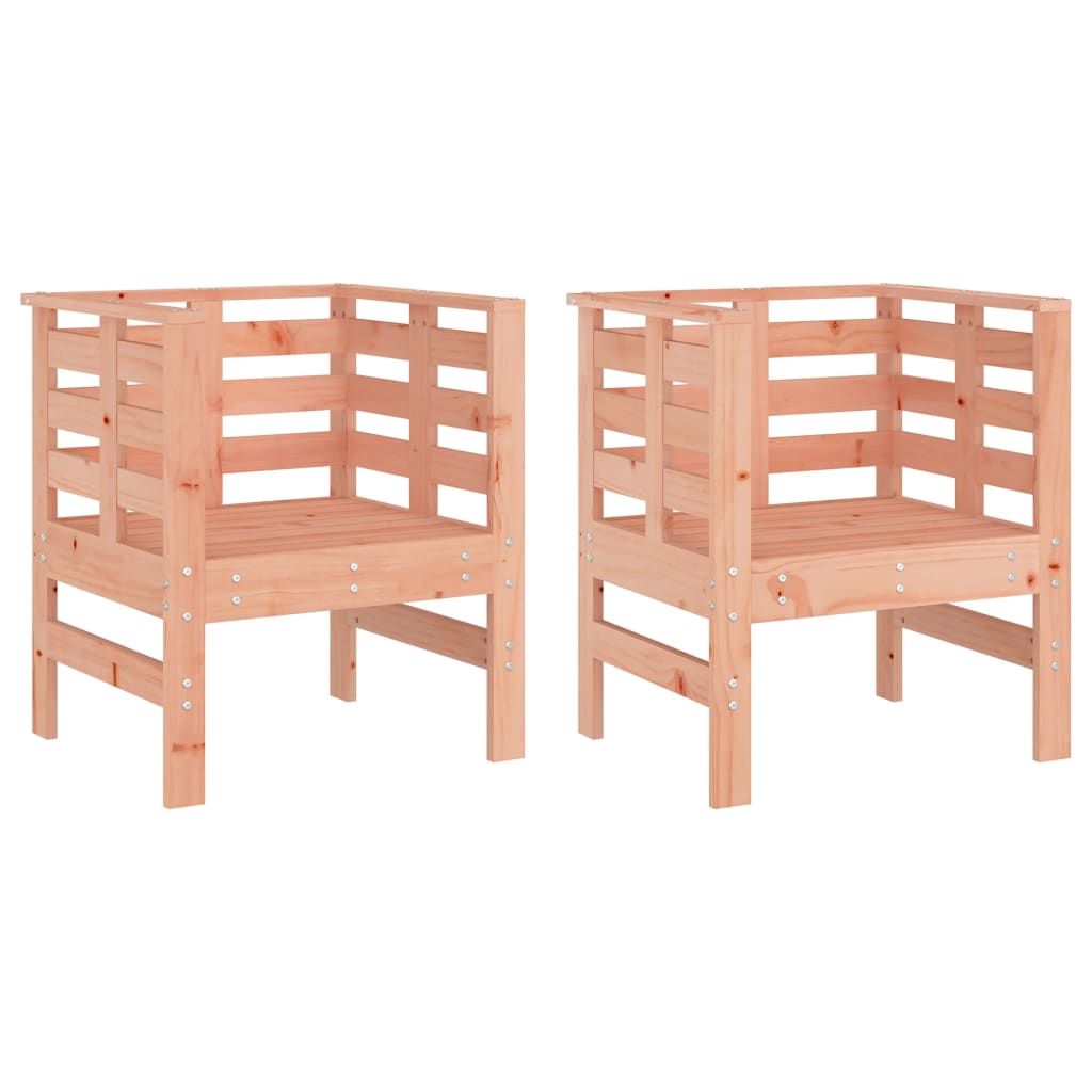 Tuinstoelen 2 st 61,5x53x71 cm massief douglashout is nu te koop bij PeponiXL, paradijselijk wonen!