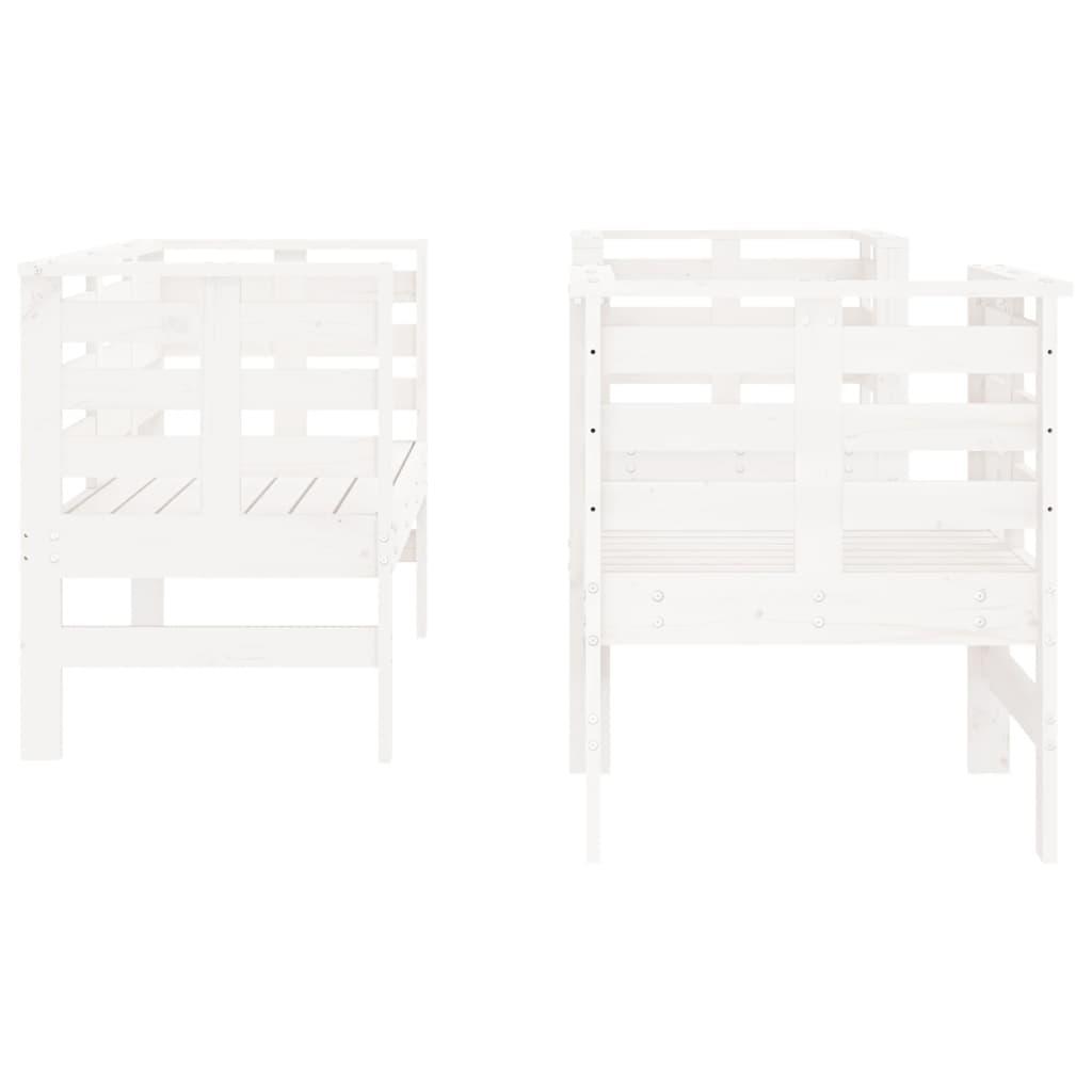 3-delige Loungeset massief grenenhout wit is nu te koop bij PeponiXL, paradijselijk wonen!