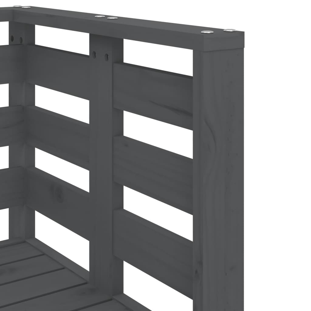 3-delige Loungeset massief grenenhout grijs is nu te koop bij PeponiXL, paradijselijk wonen!