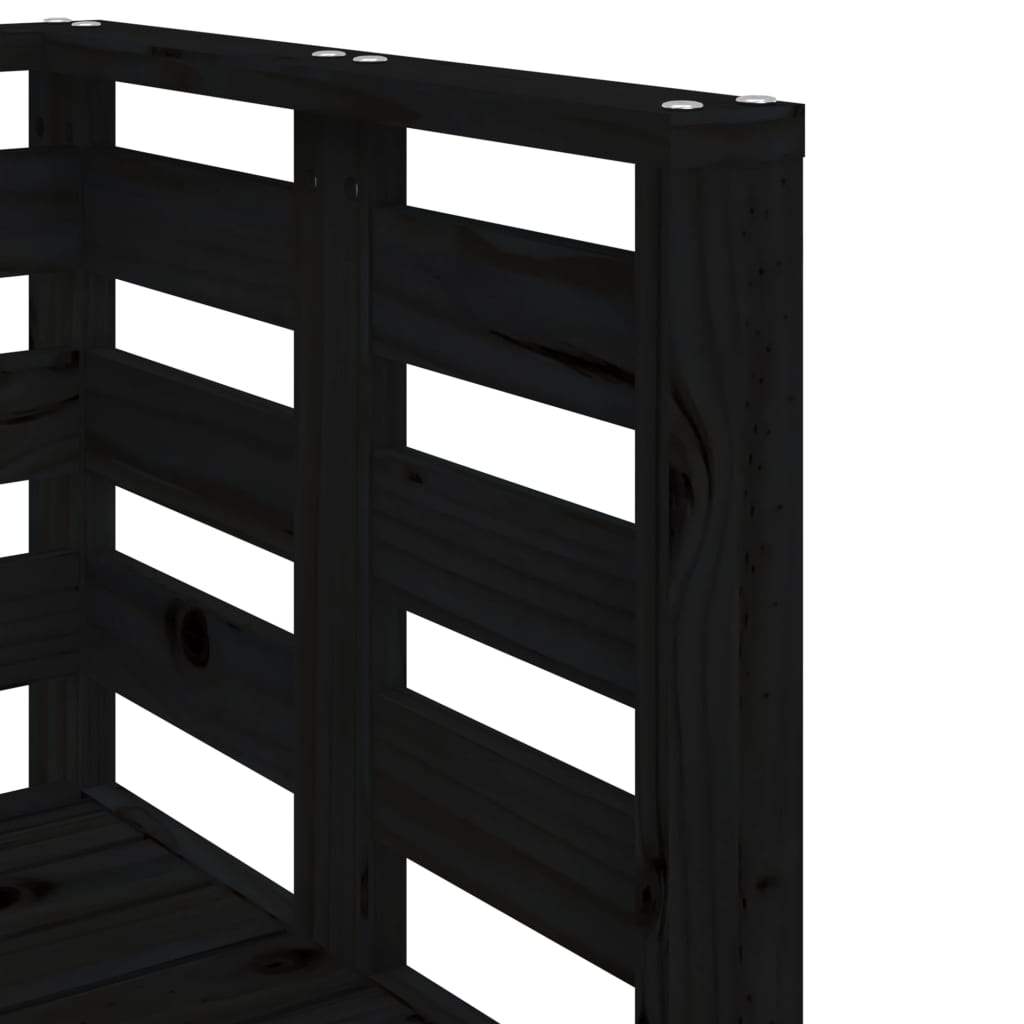 3-delige Loungeset massief grenenhout zwart is nu te koop bij PeponiXL, paradijselijk wonen!