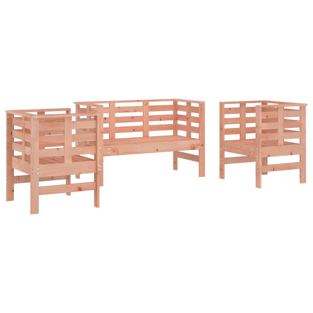 3-delige Loungeset massief douglashout is nu te koop bij PeponiXL, paradijselijk wonen!