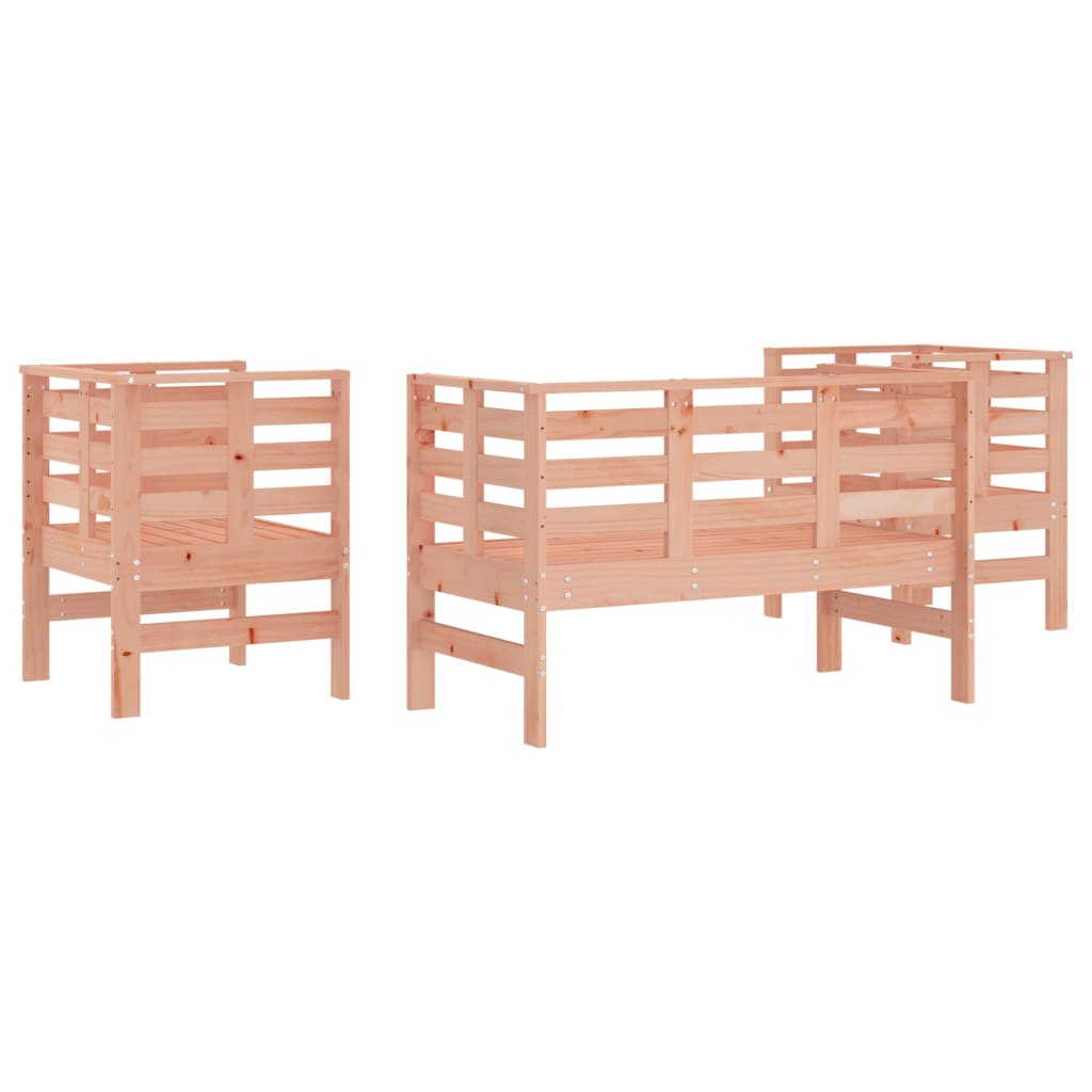3-delige Loungeset massief douglashout is nu te koop bij PeponiXL, paradijselijk wonen!