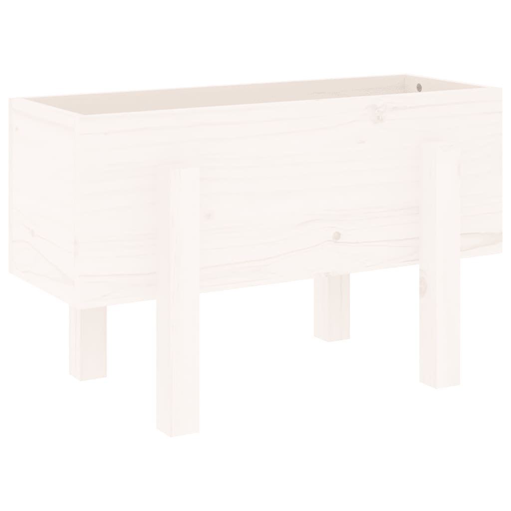 Plantenbak 62x30x38 cm massief grenenhout wit is nu te koop bij PeponiXL, paradijselijk wonen!