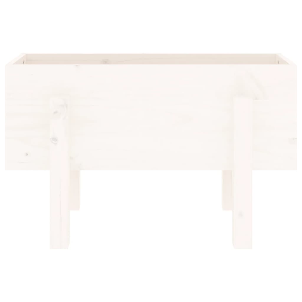 Plantenbak 62x30x38 cm massief grenenhout wit is nu te koop bij PeponiXL, paradijselijk wonen!
