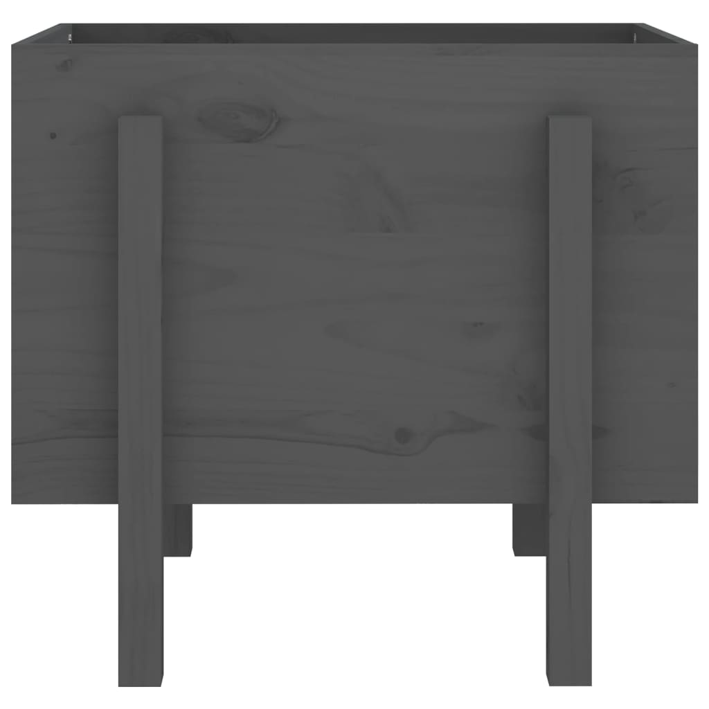 Plantenbak 62x50x57 cm massief grenenhout grijs is nu te koop bij PeponiXL, paradijselijk wonen!