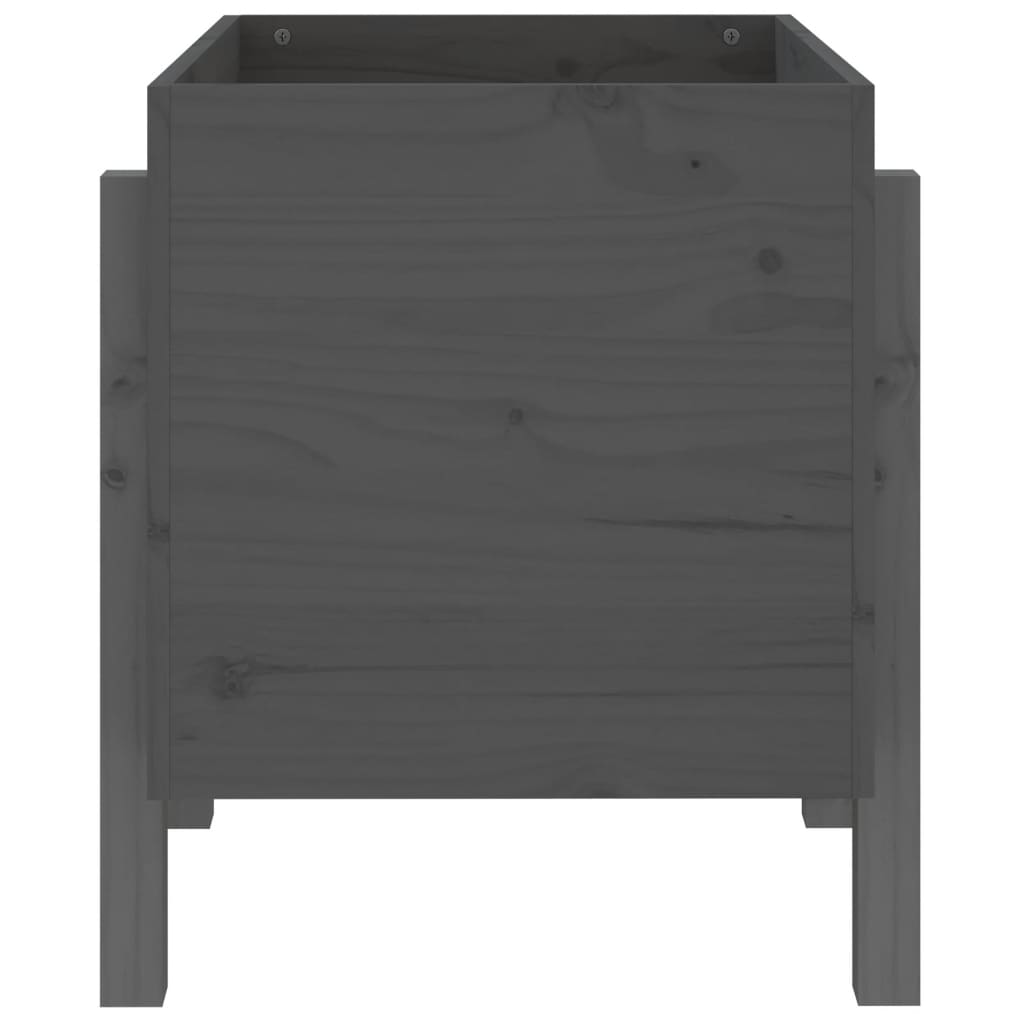Plantenbak 62x50x57 cm massief grenenhout grijs is nu te koop bij PeponiXL, paradijselijk wonen!