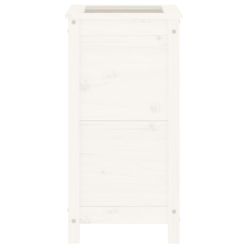 Plantenbak 40x40x78 cm massief grenenhout wit is nu te koop bij PeponiXL, paradijselijk wonen!