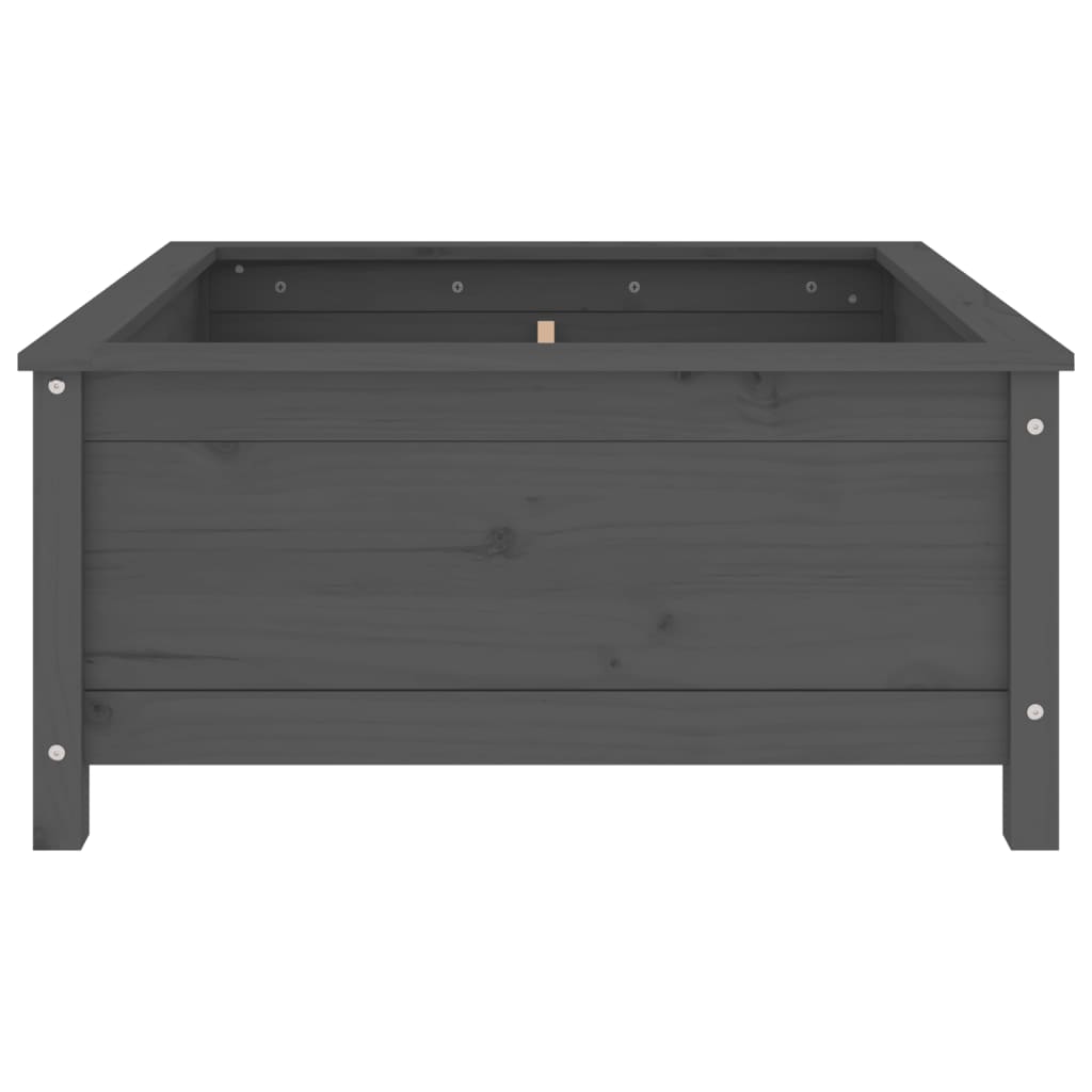 Plantenbak 82,5x82,5x39 cm massief grenenhout grijs is nu te koop bij PeponiXL, paradijselijk wonen!