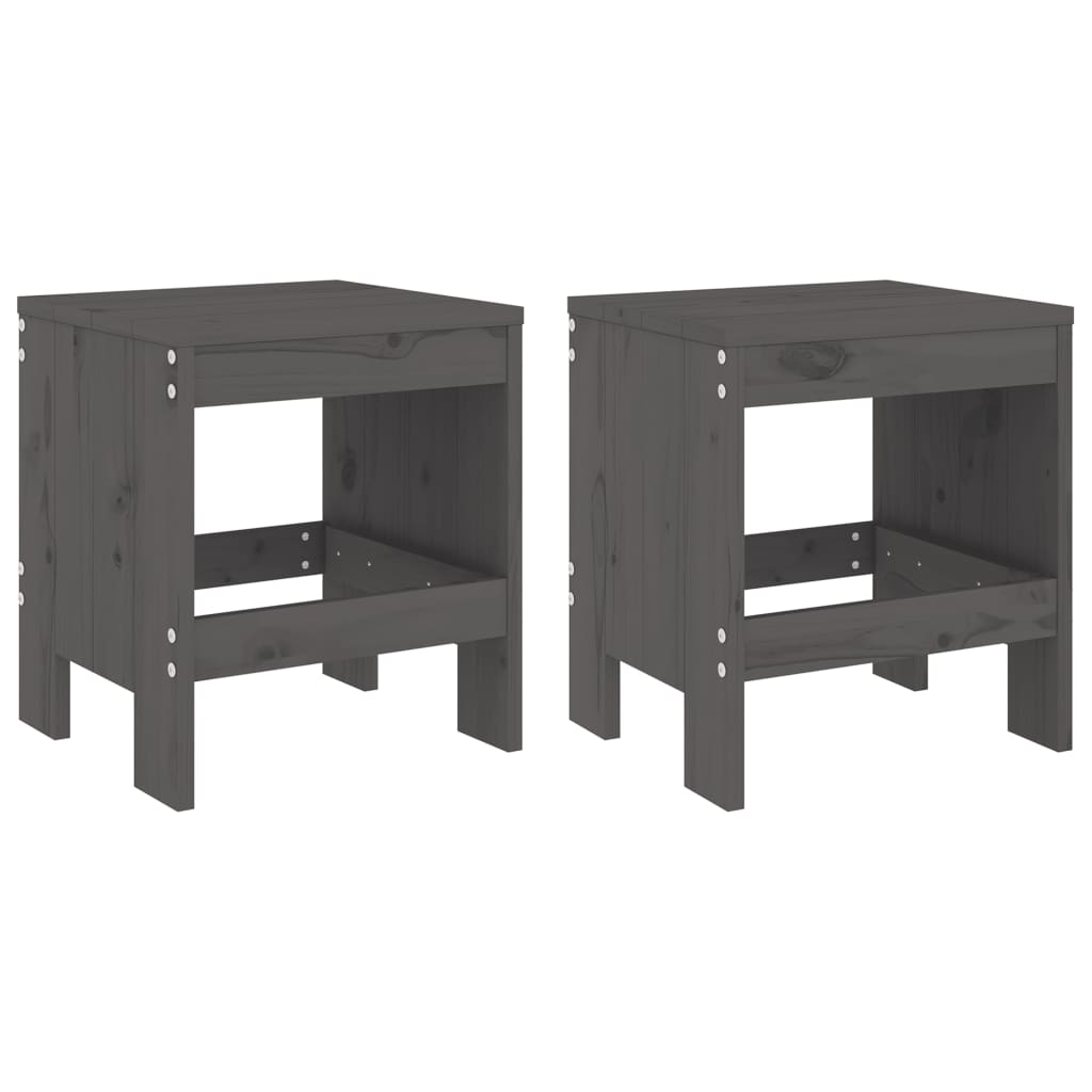 Tuinkrukken 2 st 40x36x45 cm massief grenenhout grijs is nu te koop bij PeponiXL, paradijselijk wonen!