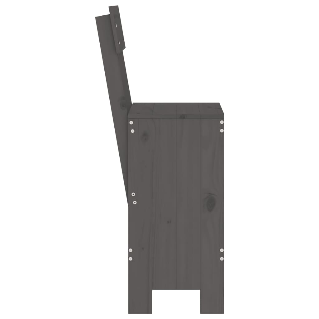 Barkrukken 2 st 40x48,5x115,5 cm massief grenenhout grijs is nu te koop bij PeponiXL, paradijselijk wonen!