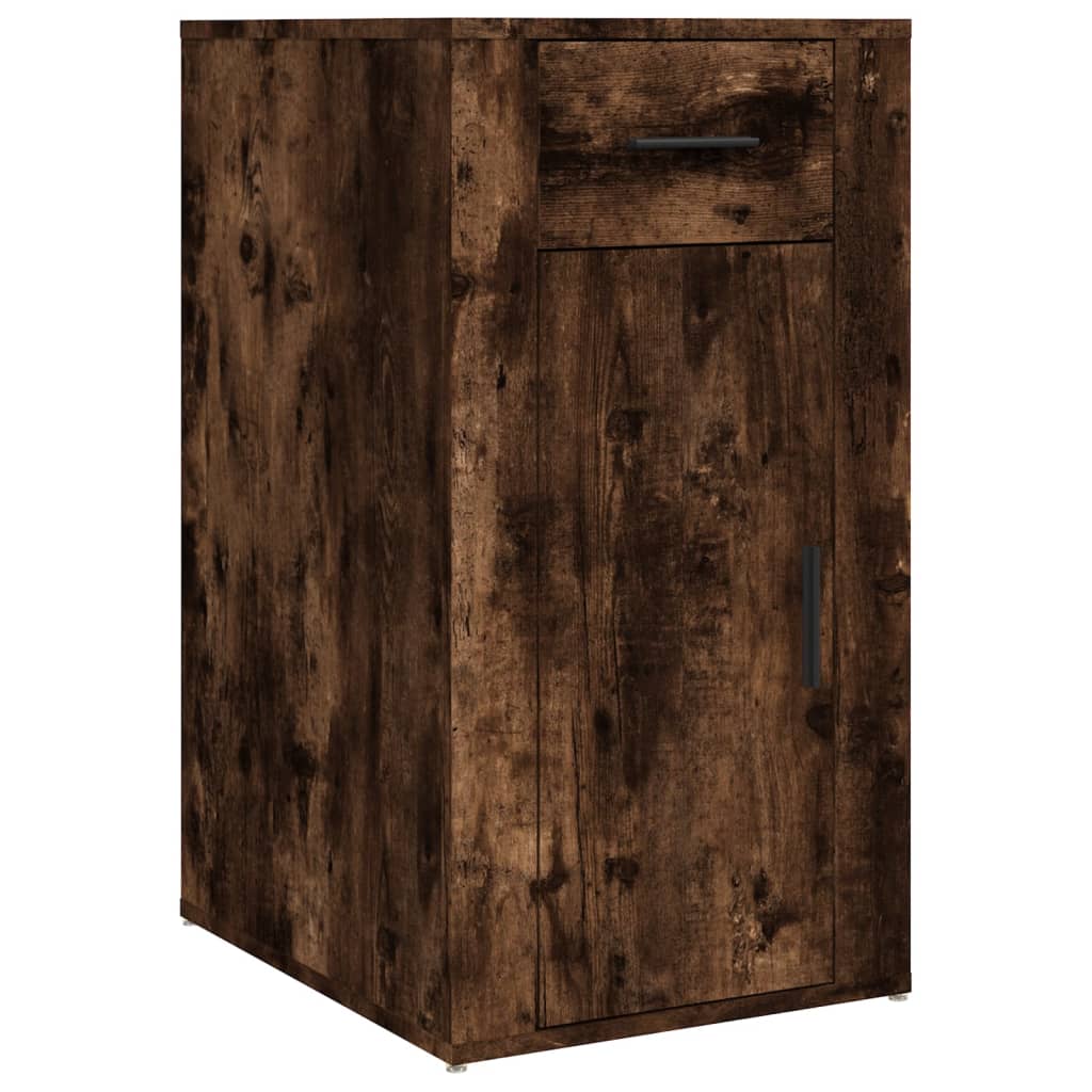 Bureau met kast bewerkt hout gerookt eikenkleurig is nu te koop bij PeponiXL, paradijselijk wonen!