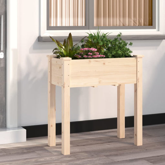 Plantenbak met voering 71x37x76 cm massief vurenhout is nu te koop bij PeponiXL, paradijselijk wonen!