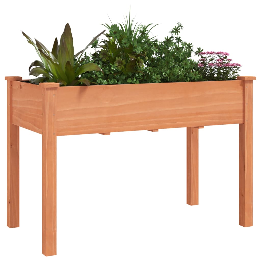 Plantenbak met voering 118x59x76 cm massief vurenhout bruin is nu te koop bij PeponiXL, paradijselijk wonen!