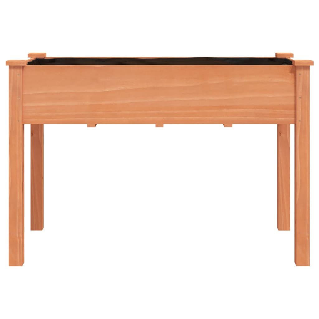 Plantenbak met voering 118x59x76 cm massief vurenhout bruin is nu te koop bij PeponiXL, paradijselijk wonen!