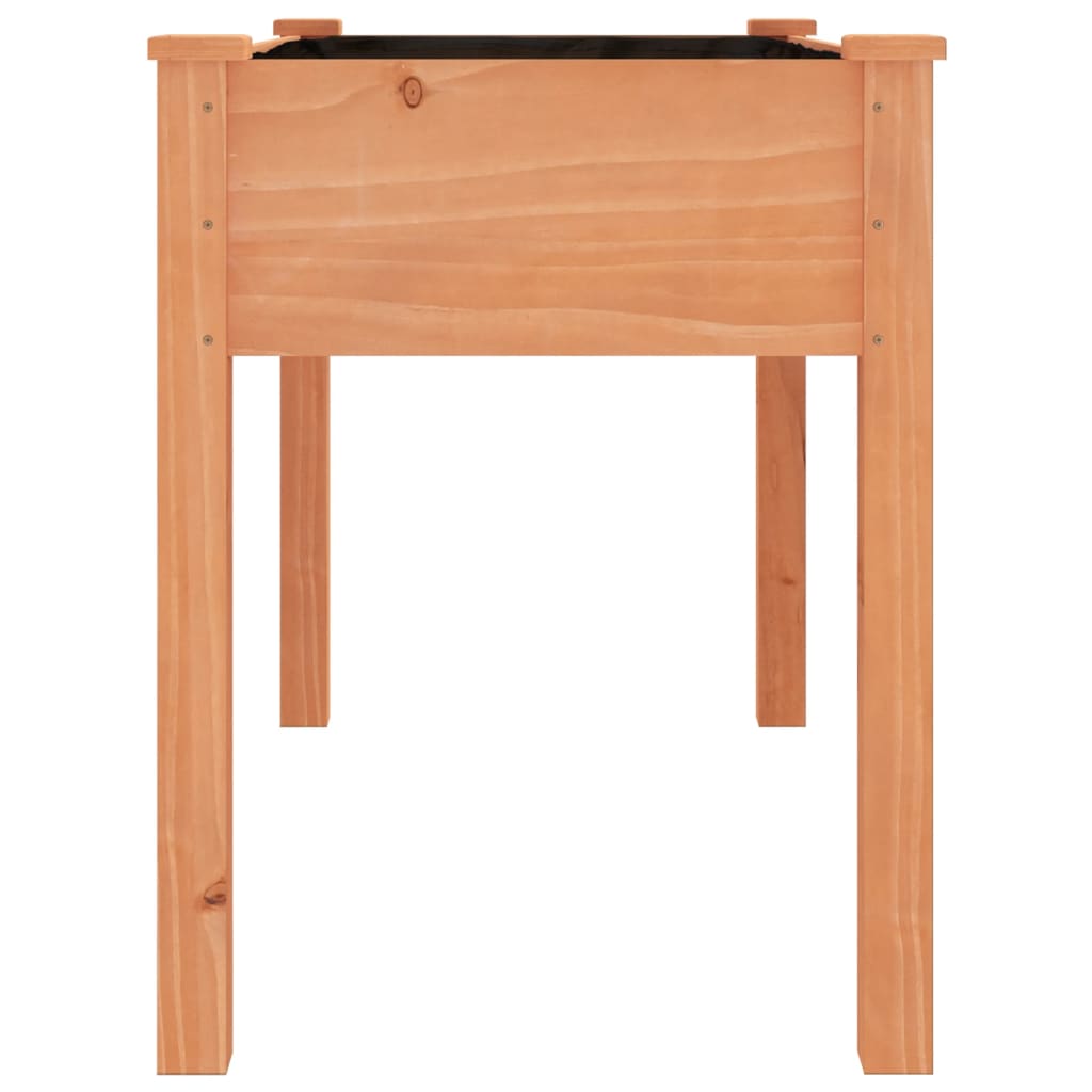 Plantenbak met voering 118x59x76 cm massief vurenhout bruin is nu te koop bij PeponiXL, paradijselijk wonen!