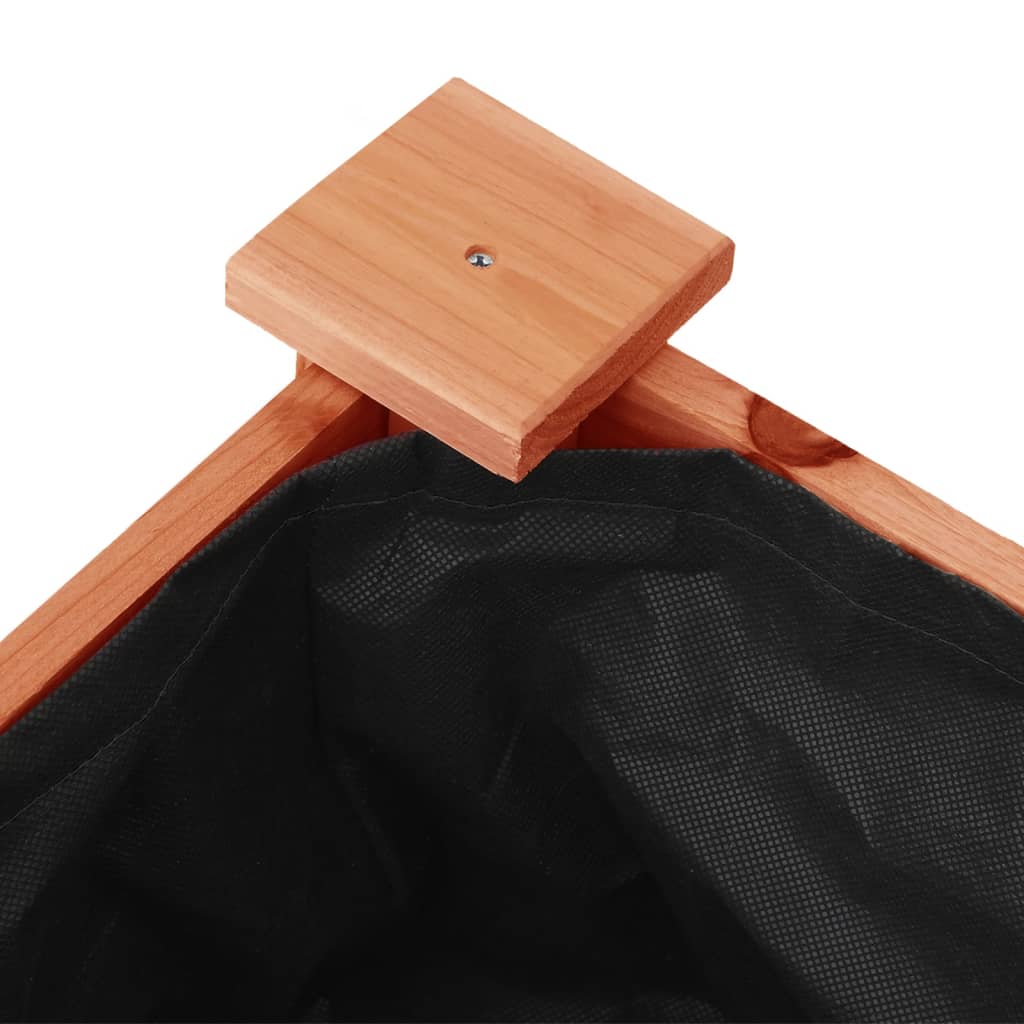 Plantenbak met voering 118x59x76 cm massief vurenhout bruin is nu te koop bij PeponiXL, paradijselijk wonen!