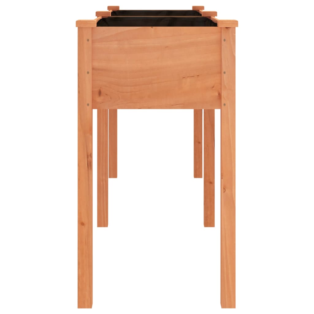 Plantenbak met voering 161x45x76 cm massief vurenhout bruin is nu te koop bij PeponiXL, paradijselijk wonen!