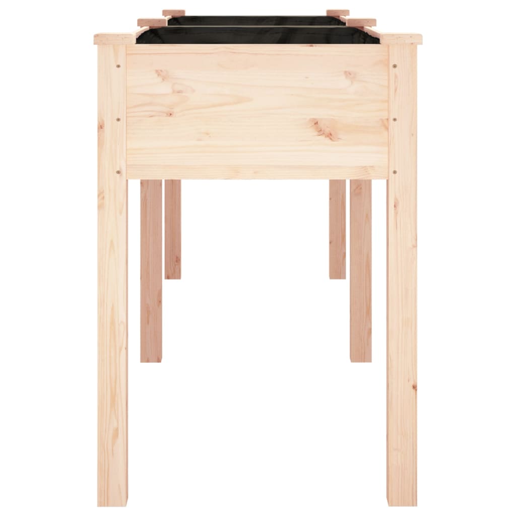 Plantenbak met voering 203x53x76 cm massief vurenhout is nu te koop bij PeponiXL, paradijselijk wonen!