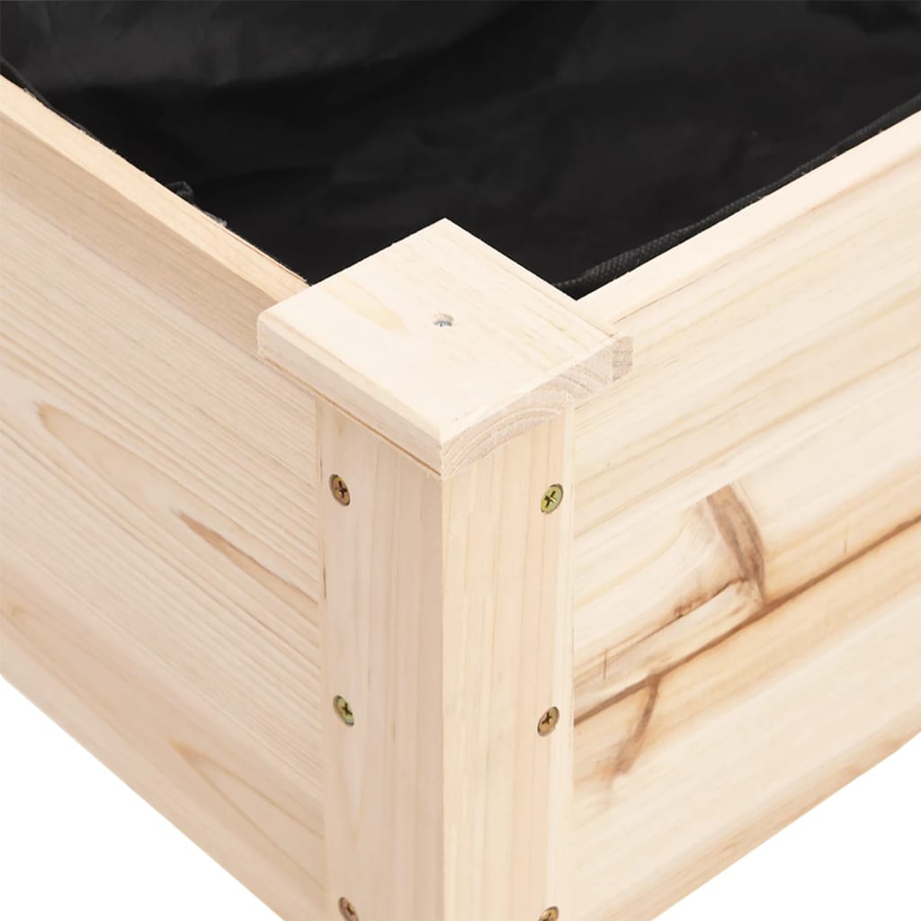 Plantenbak met voering 203x53x76 cm massief vurenhout is nu te koop bij PeponiXL, paradijselijk wonen!