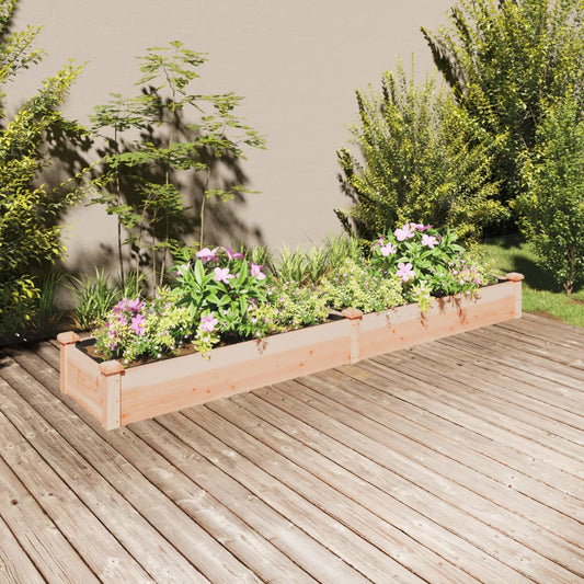Plantenbak verhoogd met voering 240x45x25 cm massief vurenhout is nu te koop bij PeponiXL, paradijselijk wonen!