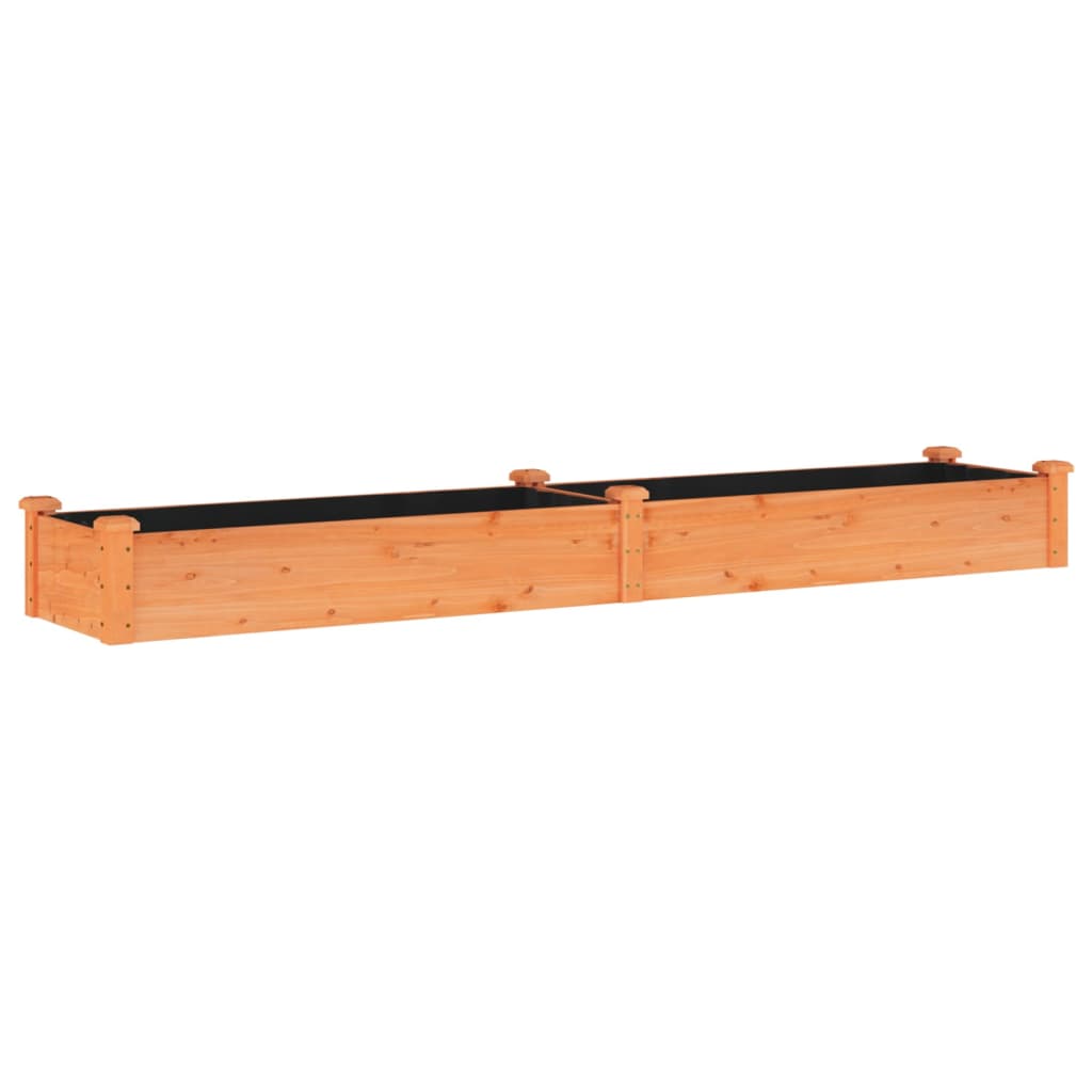 Plantenbak verhoogd met voering 240x45x25 cm vurenhout bruin is nu te koop bij PeponiXL, paradijselijk wonen!