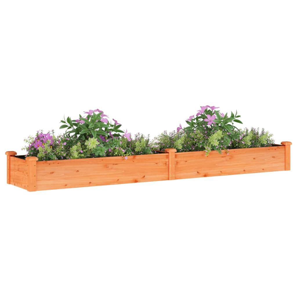 Plantenbak verhoogd met voering 240x45x25 cm vurenhout bruin is nu te koop bij PeponiXL, paradijselijk wonen!