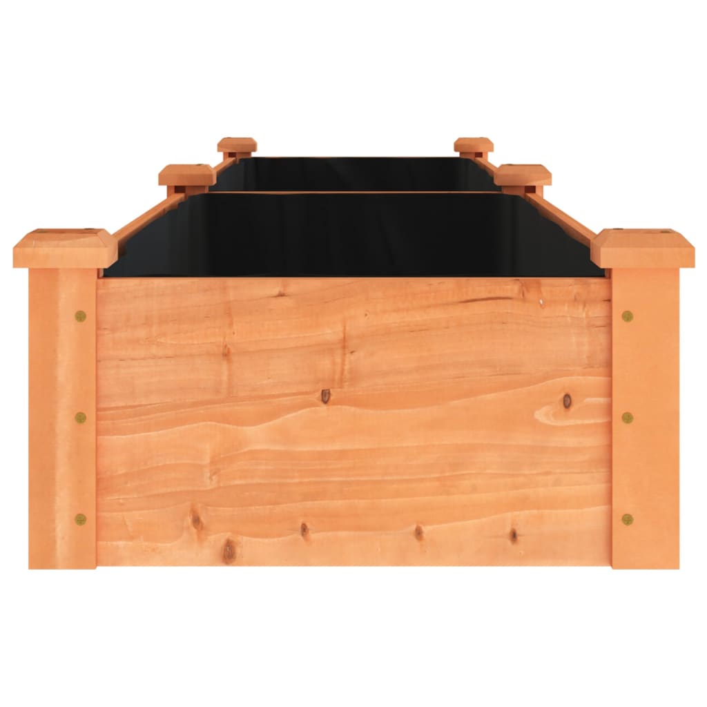 Plantenbak verhoogd met voering 240x45x25 cm vurenhout bruin is nu te koop bij PeponiXL, paradijselijk wonen!