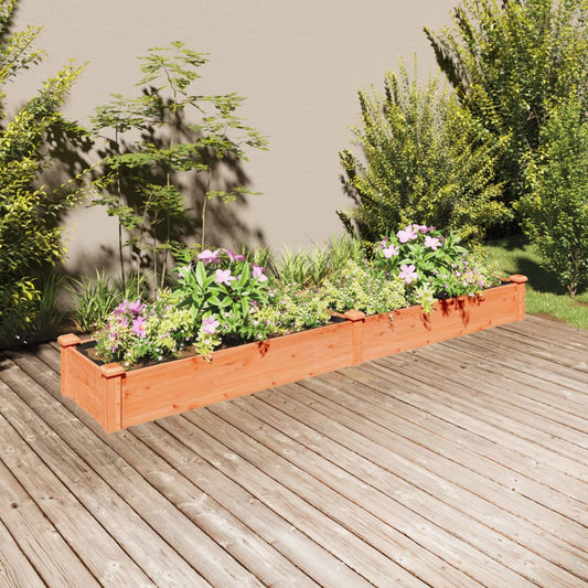 Plantenbak verhoogd met voering 240x45x25 cm vurenhout bruin is nu te koop bij PeponiXL, paradijselijk wonen!