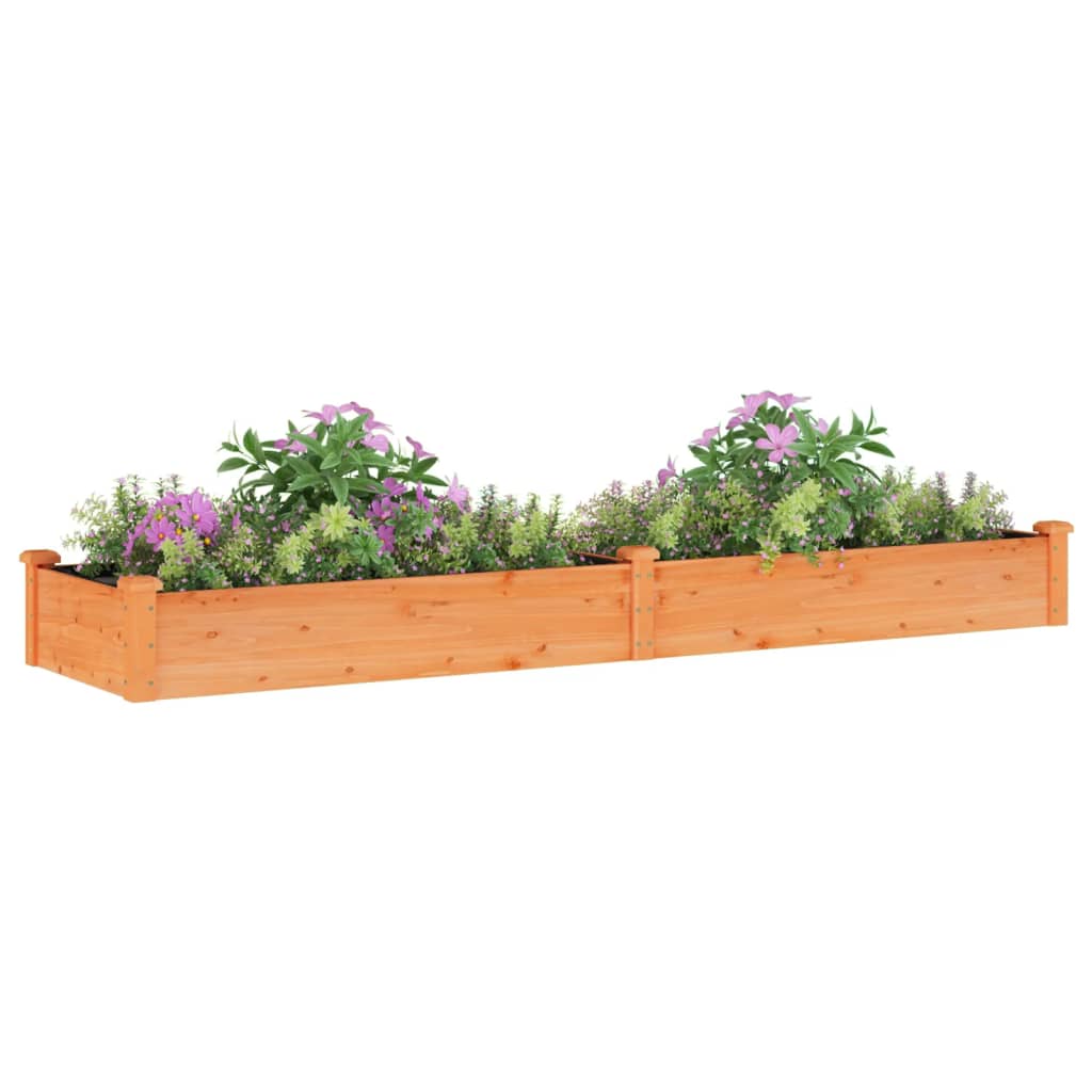 Plantenbak verhoogd met voering 240x60x25 cm vurenhout bruin is nu te koop bij PeponiXL, paradijselijk wonen!