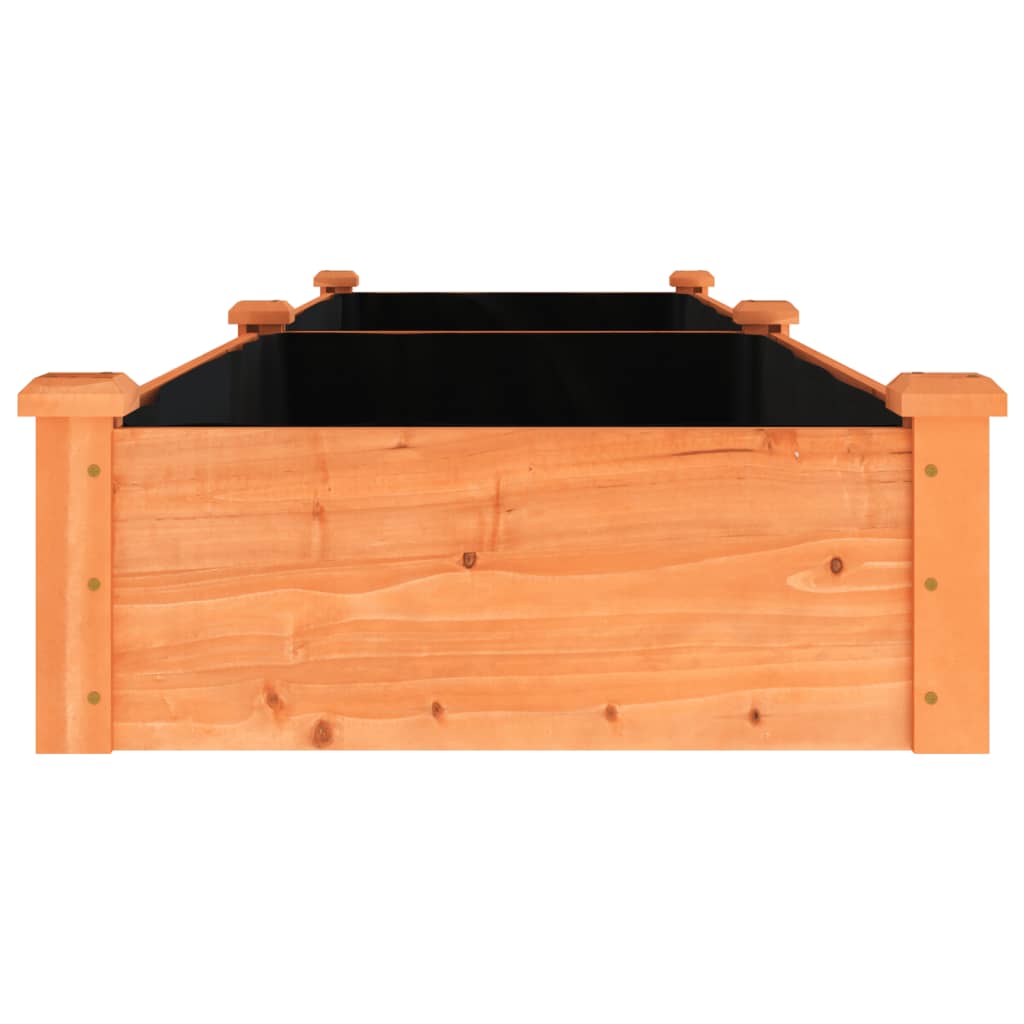 Plantenbak verhoogd met voering 240x60x25 cm vurenhout bruin is nu te koop bij PeponiXL, paradijselijk wonen!
