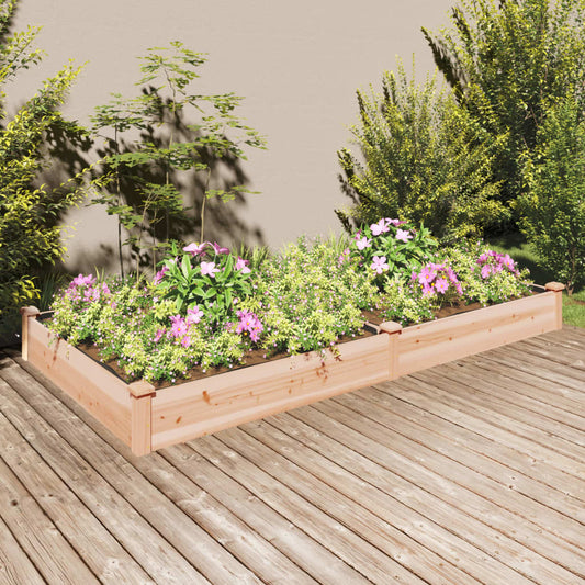 Plantenbak verhoogd met voering 240x120x25 cm massief vurenhout is nu te koop bij PeponiXL, paradijselijk wonen!