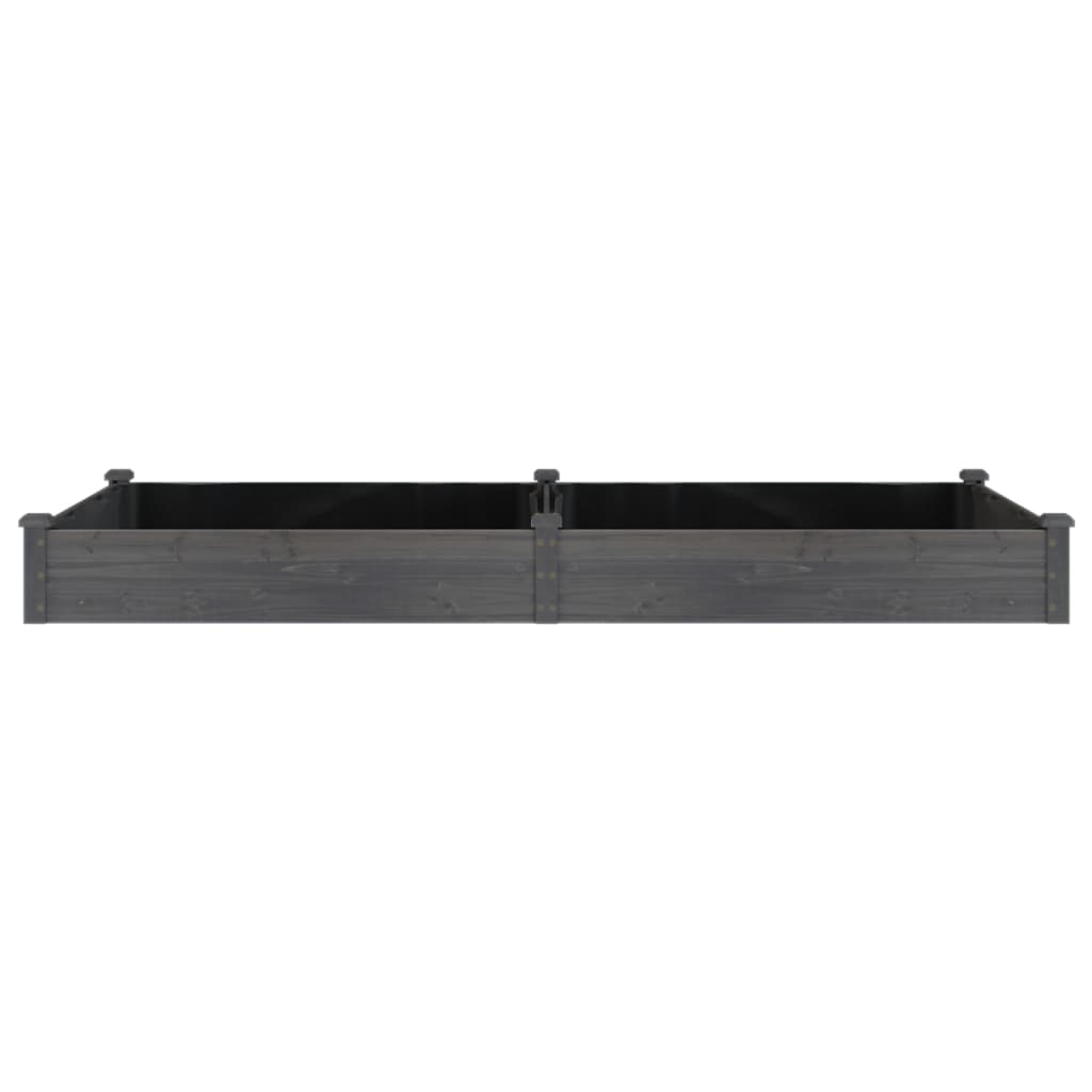 Plantenbak verhoogd met voering 240x120x25 cm vurenhout grijs is nu te koop bij PeponiXL, paradijselijk wonen!