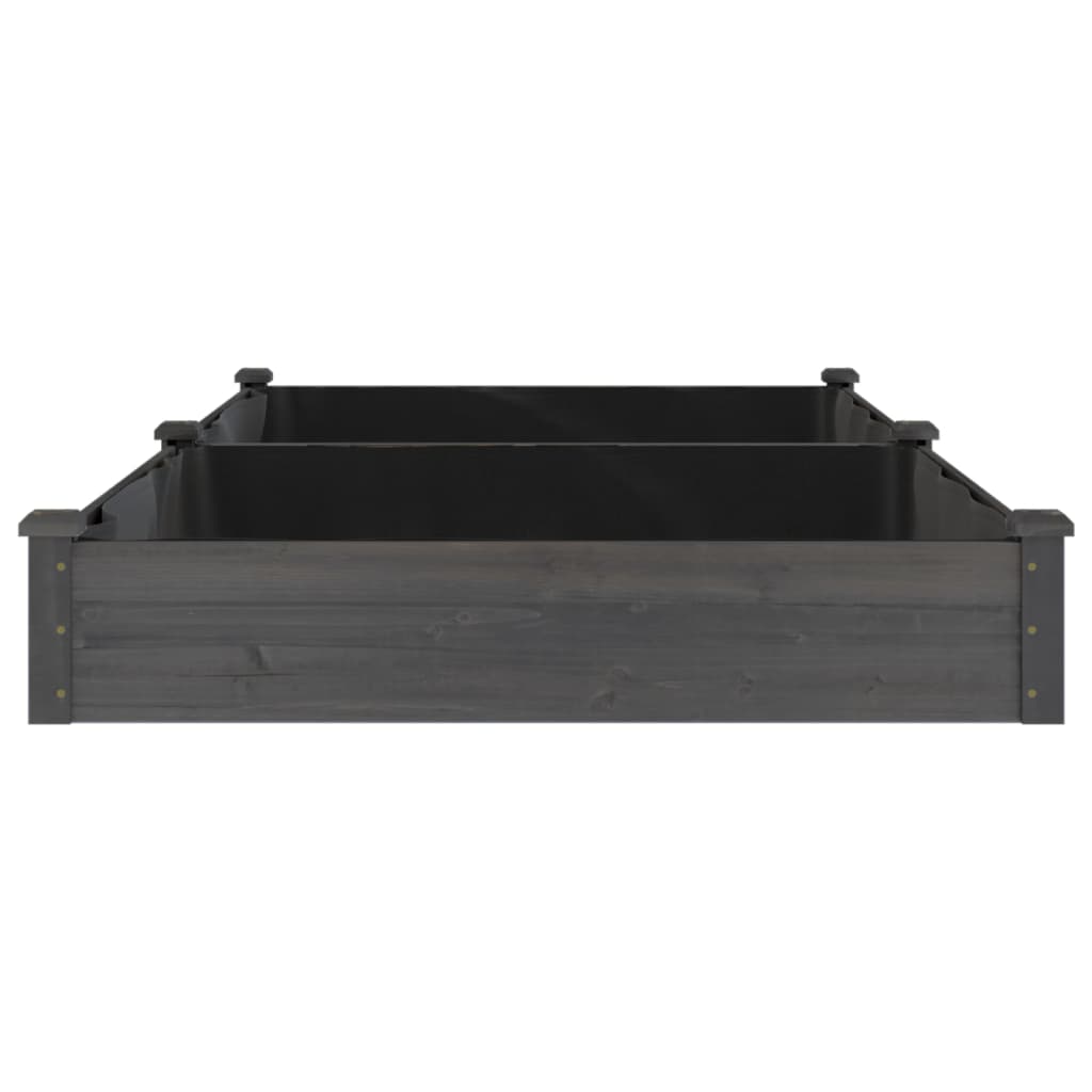 Plantenbak verhoogd met voering 240x120x25 cm vurenhout grijs is nu te koop bij PeponiXL, paradijselijk wonen!
