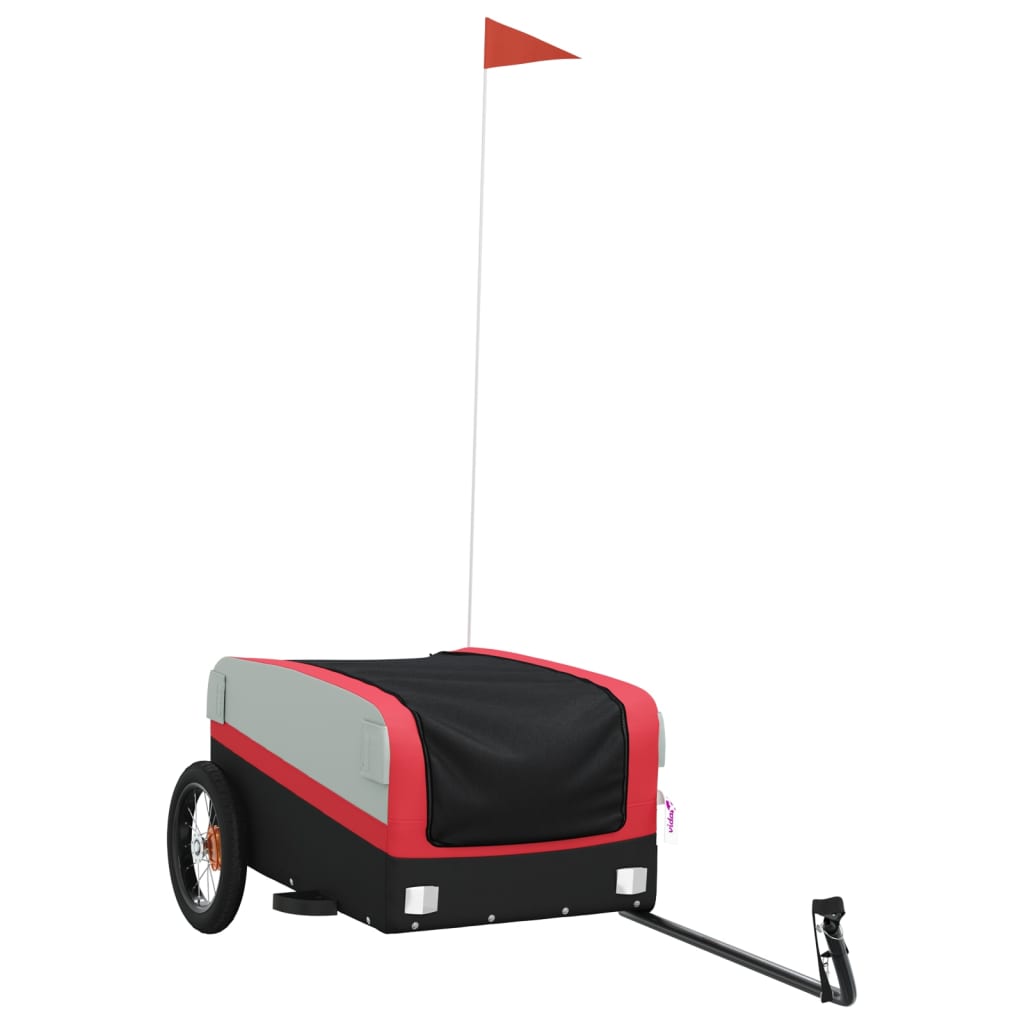 Fietstrailer 30 kg ijzer zwart en rood is nu te koop bij PeponiXL, paradijselijk wonen!