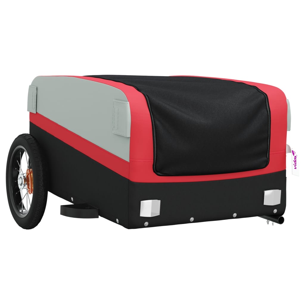 Fietstrailer 30 kg ijzer zwart en rood is nu te koop bij PeponiXL, paradijselijk wonen!
