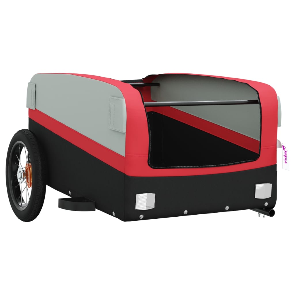 Fietstrailer 30 kg ijzer zwart en rood is nu te koop bij PeponiXL, paradijselijk wonen!