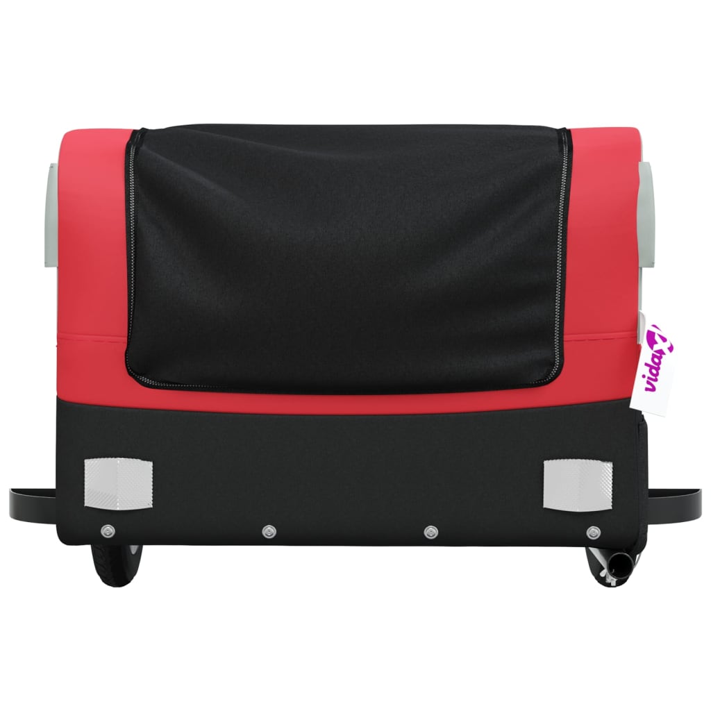 Fietstrailer 30 kg ijzer zwart en rood is nu te koop bij PeponiXL, paradijselijk wonen!