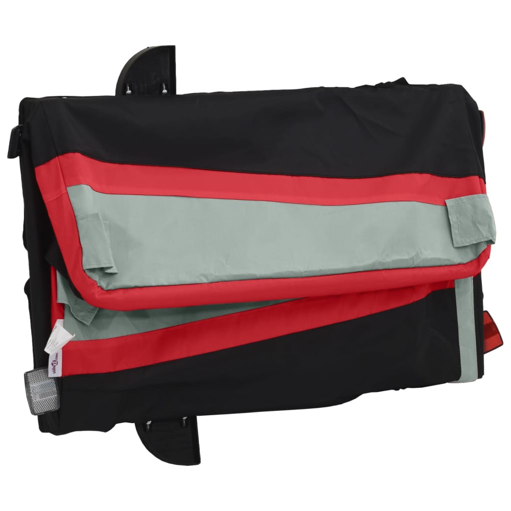 Fietstrailer 30 kg ijzer zwart en rood is nu te koop bij PeponiXL, paradijselijk wonen!